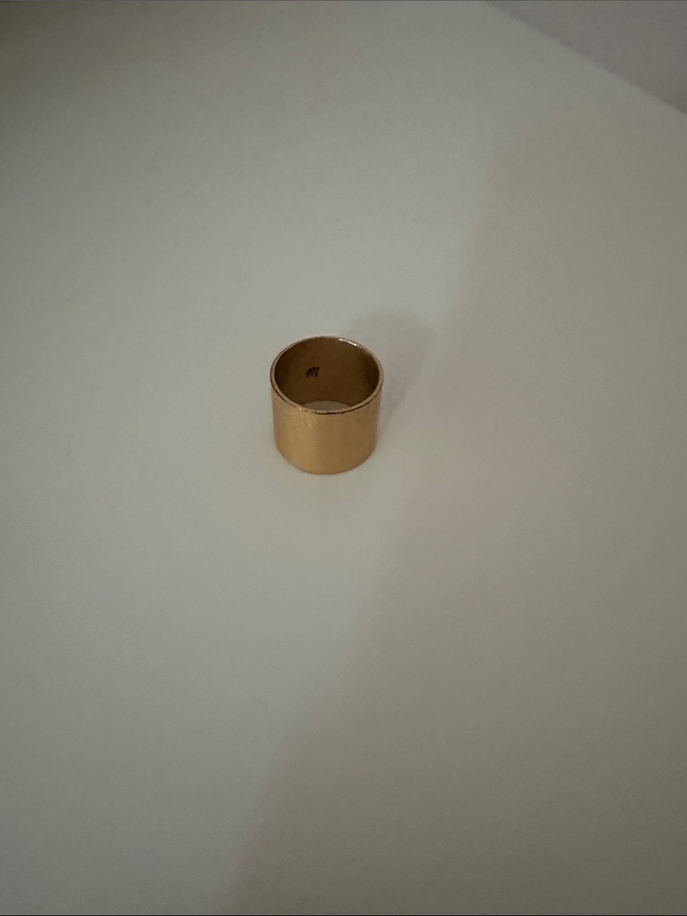 Madewell Wide Gold Dome Ring Size 8